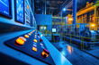 © ungvar - Inside control operator room industrial pipeline power plants AI Generation