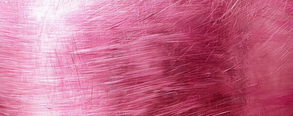 Wall Mural - Pink brushed metal texture, abstract background