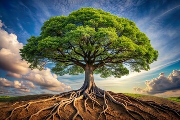 Big tree with extensive big roots