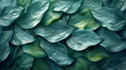 Wall Mural - Green Leaf background, Environmental background and Desktop wallpaper