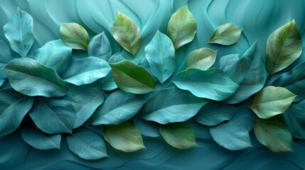 Wall Mural - Green Leaf background, Environmental background and Desktop wallpaper