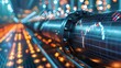 © G.Go - Gas pipeline construction combined with financial growth charts and business strategies