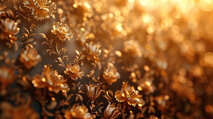 gold damask pattern background.stock immage