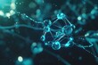 © Piyapan - A futuristic depiction of a nanomolecular, showcasing its potential applications in nanotechnology with glowing, interconnected atoms and bonds