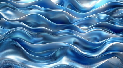 Poster - Abstract blue pearl luxury background with waves. Generative AI.