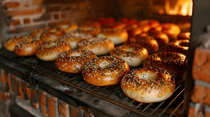 Wall Mural - Bread and raw materials for flavoring such as flour, yeast, and production equipment