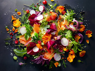 Wall Mural - a salad filled with an assortment of ingredients