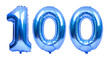 © Marinnai - Hundred number made of blue balloon