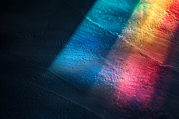 Canvas Print - Abstract rainbow colors on a background with grainy texture and blurred edges.