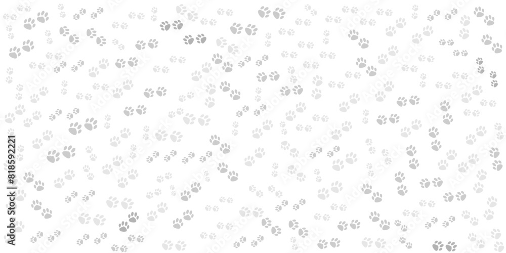 Pet Foot Pattern Paw pet seamless pattern, dog or cat footprint texture, animal ...