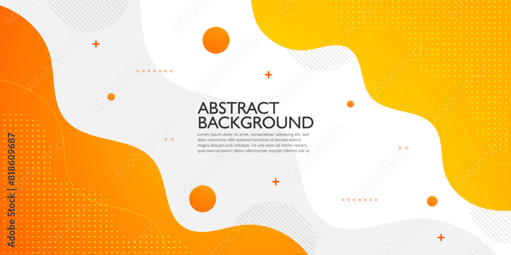 Colorful banner background with geometric wave element and gradient ...