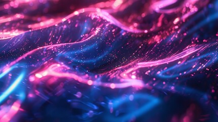 Wall Mural - Abstract image of wave with blue, pink, and purple colors. Vibrant wave concept