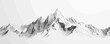 © Svitlana - Mountain | Minimalist and Simple Line White background - Vector illustration