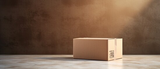 Poster - A package featuring a large cardboard box filled with goods stands alone on an isolated background leaving ample space for the image