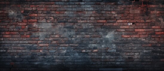 Poster - Copy space image of a grungy background with a dark brick wall texture