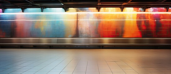 Fototapete - Subway billboards a captivating copy space image