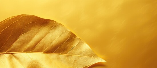 Aufkleber - Golden foil texture background with a shiny yellow leaf appearance perfect for a copy space image