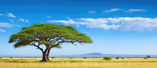 Canvas Print - Copy space image of an acacia tree