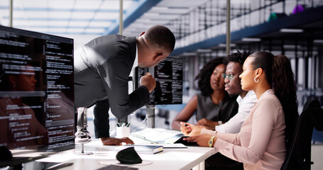 Wall Mural - cyber security development team