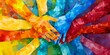 © inspiretta - a colorful image of a group of hands reaching out to each other with a multicolored background