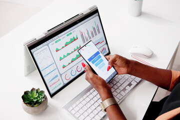 Fototapete - KPI Dashboard Data Analytics