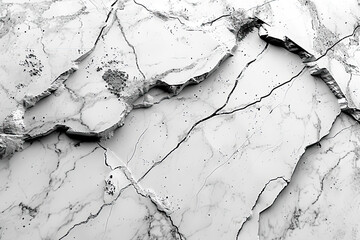 Wall Mural - white marble texture with black veins. Created with Ai