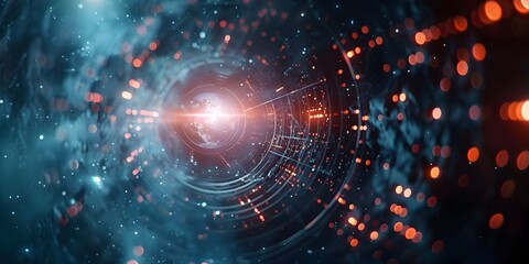 Wall Mural - Visionary Odyssey Captivating Glimpse into the Boundless Realms of Future Technology and Cosmic