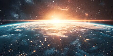 Wall Mural - captivating cosmic landscape a visionary glimpse into the boundless realms of science fiction and th