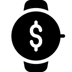 Wall Mural - money smartwatch icon