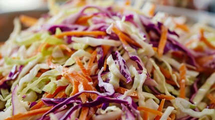 Wall Mural - Fresh Coleslaw Close-up for Food Poster Generative AI