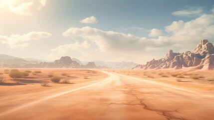 a vast desert, its path marked only by the shifting sands and distant mirages