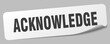 © B-design - acknowledge sticker. acknowledge label