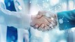 © sam richter - handshake between medicine and business