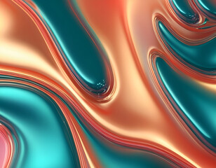 Vibrant Abstract Background: Flowing Waves, Curves, Energetic Design - Rare Color Palette