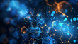 © jiraphat - A blue and orange image of a cell with a lot of dots. The image is abstract and has a futuristic feel to it