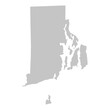 © Maestro - Gray solid map of the state of Rhode Island