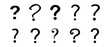 © stoker - Question marks Icon. Question mark symbol on isolated white background. Set related to question marks.