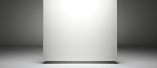 Aufkleber - A minimalist white square brochure with a subtly illuminated design ideal for incorporating your own content or images copy space image