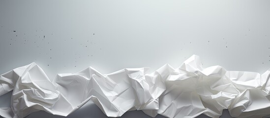 Leinwandbilder - Crumpled white paper with blank space to write on. Creative banner. Copyspace image