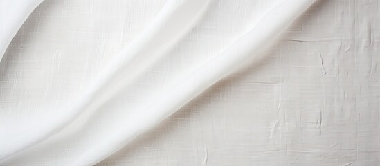 Poster - A top down view of a white linen canvas creates a textured background image providing a mock up with ample copy space