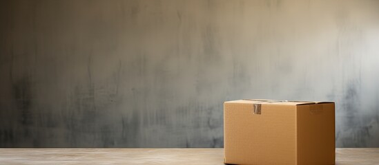 Poster - A package featuring a large cardboard box filled with goods stands alone on an isolated background leaving ample space for the image