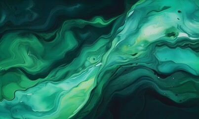 Wall Mural - Abstract green marble textured background, Generative AI