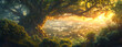 © Carles - Sphere of the world surrounded by large trees, in tune with nature, ecology and green energy concept, renewable energy concept eco