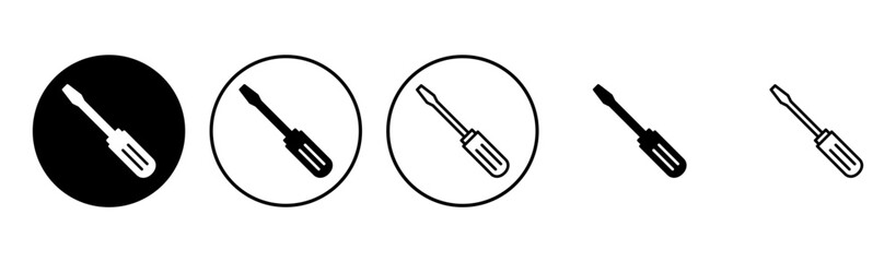 Wall Mural - Screwdriver icon set. tools icon vector
