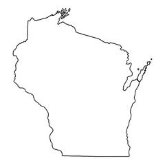 Wall Mural - outline of the state of wisconsin