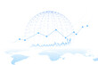 © Who is Danny - A digital infographic with a globe, graphs, and statistical data representing global financial trends, displayed on a light blue and white background, symbolizing analytics