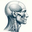 © Wirestock - Anatomical illustration of the right lateral view of the head