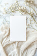 © Image-Love - A white card with a flower on it