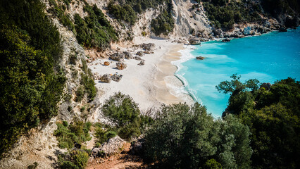 Wall Mural - Agiofili beach on the Greek Island of Lefkada