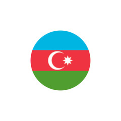 Sticker - Round Azerbaijan flag design element